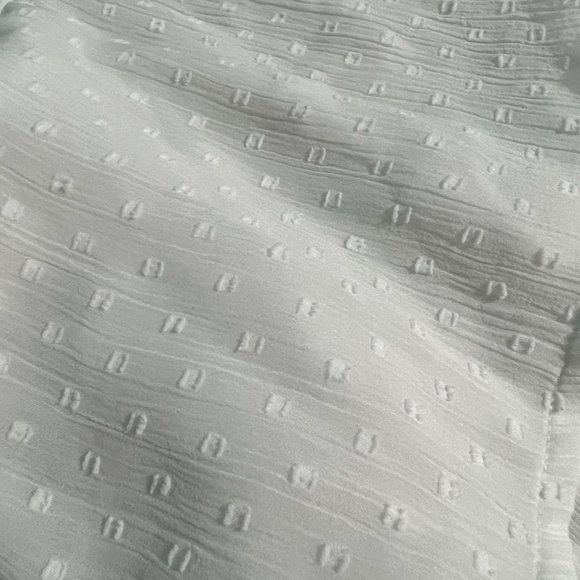 White swiss dot delicate long sleeve blouse - Picture 4 of 4